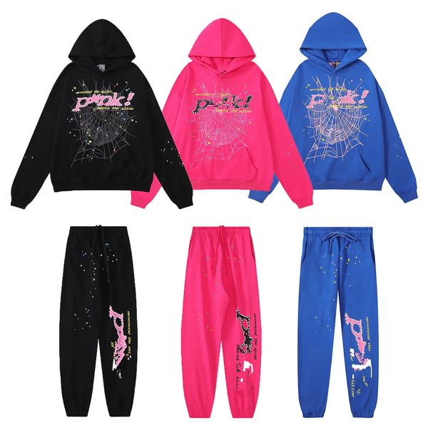 Hoodie Hoodies Designer Hoodie Mens Hoodie Erkekler İçin 555 Hoodie Tasarımcı Sweatshirt Erkekler Köpük Logosu Euro-Amerikan INS Millennium Y2K 23 Yeni Stil Siyah Pembe SML XL