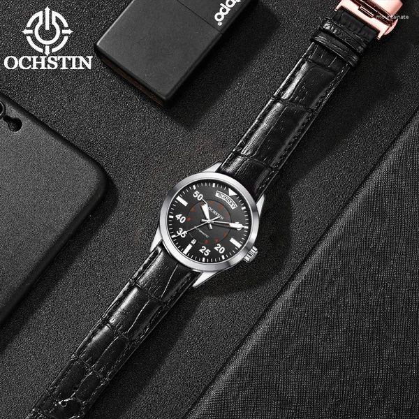 Armbanduhren OCHSTIN 2024 Master Series Personalisierte, vielseitige Business-Luxus-Herrenuhr mit Doppelkalender und mechanischem Uhrwerk