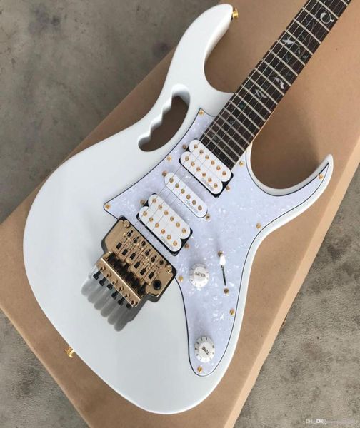 Todo personalizado branco jem 7v steve vai captador nova guitarra elétrica branca sistema vibrato guitarra new5916563