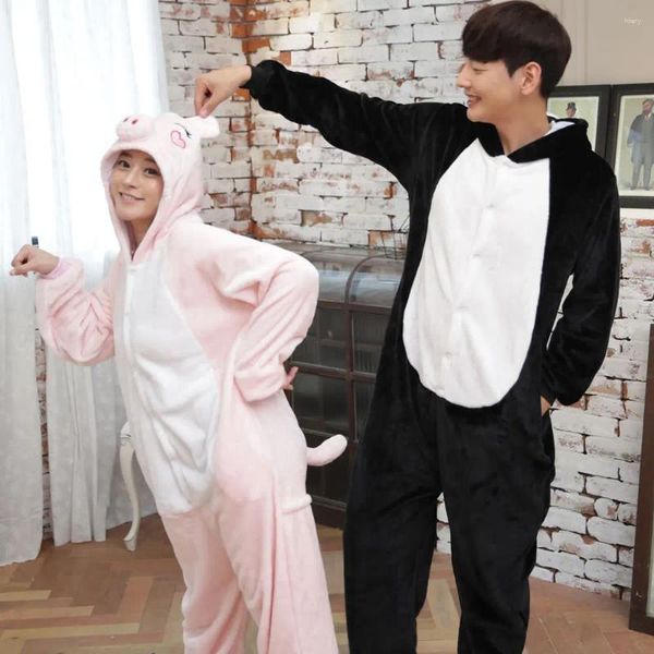 Ev Giyim Pig Cosplay Cosplay Kostüm Hayvan Pijama Kigurumi Onesies Yetişkinler için Kadınlar Tam Vücut Pijama Tek Parça Pijama Komik Karikatür Sulma