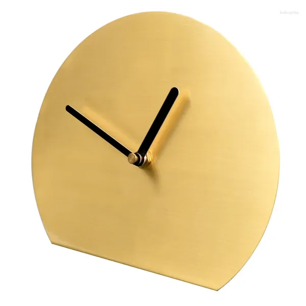 Tischuhren Nordic Stille Schreibtischuhr Uhren Ornament Gold Metall Home Dekoration Rosa Desktop Schlafzimmer Dekor Geschenkideen