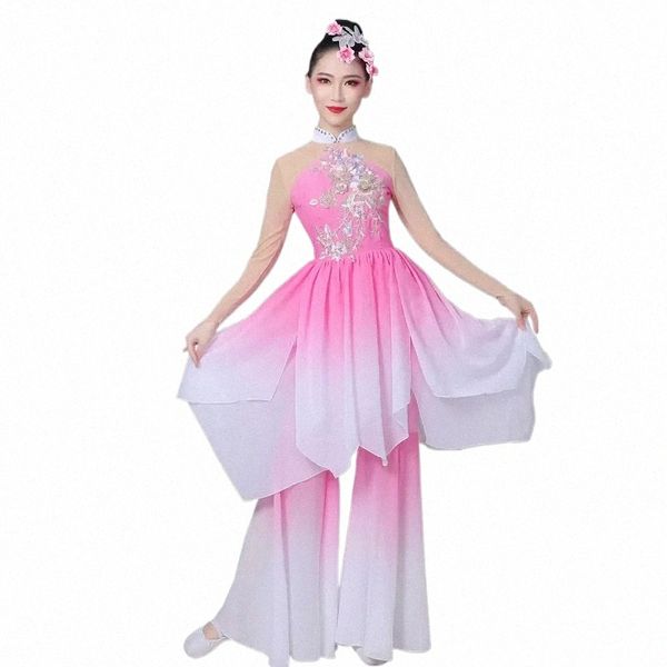 Estilo chinês Yangko Dança Hanfu Roupas Folclórica Chinesa Dança Clássica Antiga Rosa Yangko Desgaste Natial Square Dance s2LE #