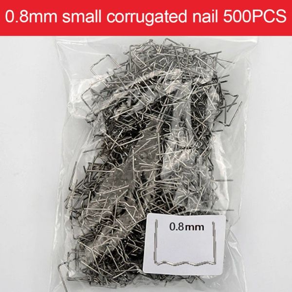 500pcs 0,6/0,8mm grampeador de alça de soldagem de grampos de soldagem para cardums para pára -choques kit de soldagem de soldagem de soldador de plástico ferramentas de solda de unhas