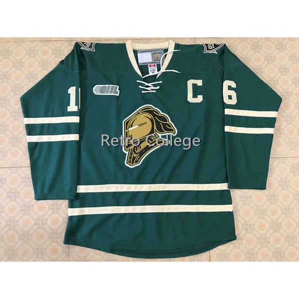 24S 16 MAX DOMI Jogo London Knights COA 2013-14 OHL Movember Hockey Jersey Bordado Costurado Personalizar qualquer número e nome Jerseys