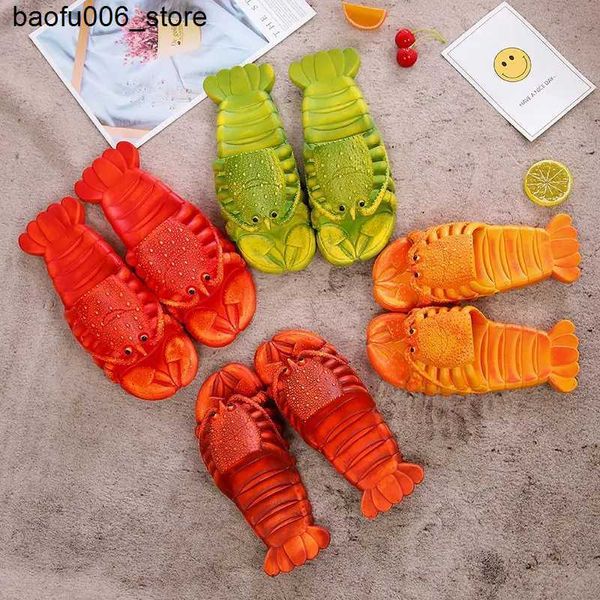 Sandali Pantofole Lobster per uomo divertenti pantofole estive infradito per animali per graziose scarpe casual da doccia da spiaggia per donna unisex di grandi dimensioni morbide pantofole da casa Q240330