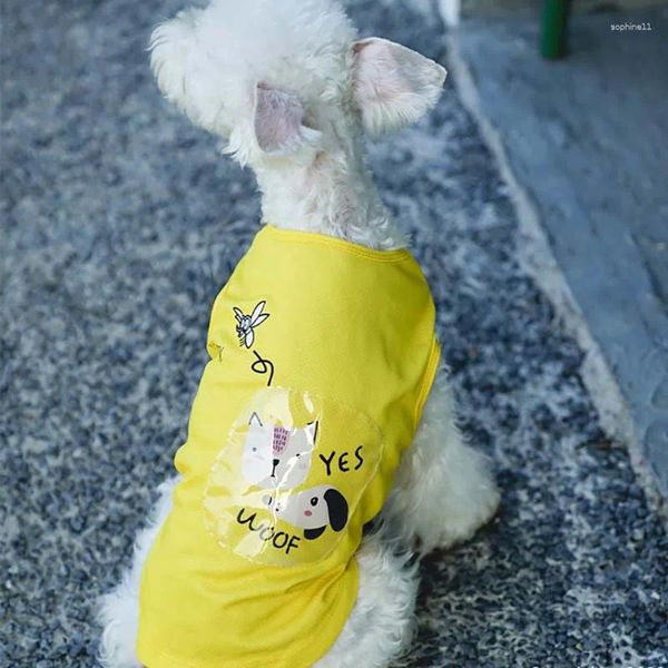 Roupa para cães verão anti-mosquito camiseta para animais de estimação com tecido respirável para cães pequenos