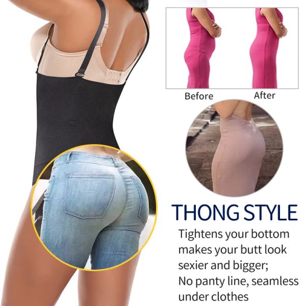 Tanga Slip Shaper High Taille Bauch schlanker Körper Shaper Frauen Butt Lifter G-String Höschen Shapewear Schlampe Scheide Unterwäsche