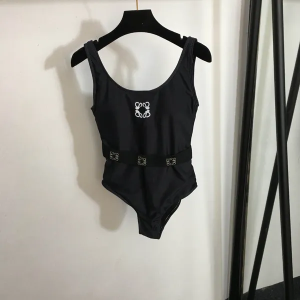 Yeni moda yüksek bel mayo kadınları tek parça mayo ile mektup kemeri seksi push yukarı banyo elbisesi yular çizme bikinis set plaj kıyafeti monokinis