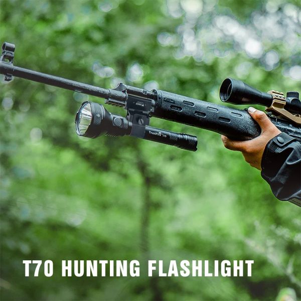 Trustfire T70 Hochleistungs -LED -Taschenlampen 1 km Langstrecken 2300 lm Ultra leistungsstarke Taschenlampe für die Jagd mit Fernschalter