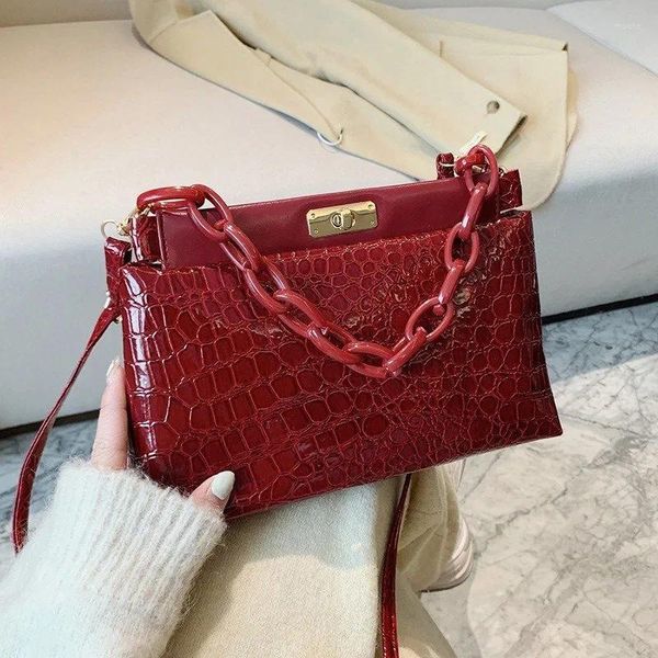 Tasche Frauen Schulter Kleine Handtaschen Und Geldbörsen Designer Umhängetaschen Für Flap Mini Tote Alligator Kette Messenger