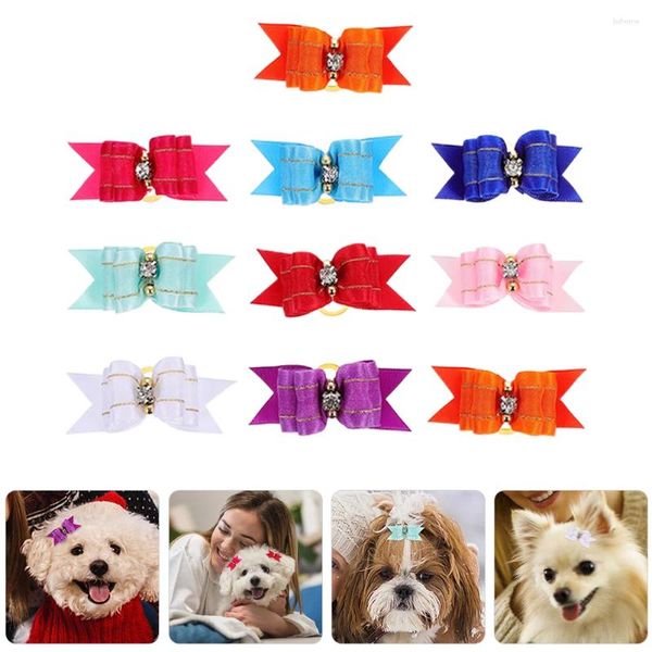 Vestuário para cães 10 PCs Cabinete arco Arco para cães grandes acessórios para cães pequenas garotas filhotes