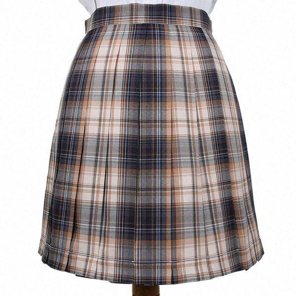 Scuola giapponese Dres Plaid Gonna a pieghe Studenti Cosplay Anime Gonna a pieghe Jk Uniformi Vestito da marinaio Gonne corte per le ragazze A6LR #