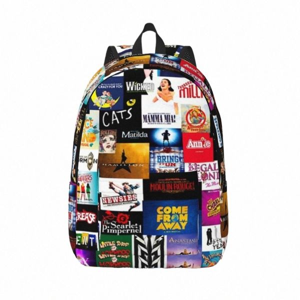 Music Show Logo Backpack Doodle Cool Mochilas Xmas Gift Student Unisex Sport Big School Bags Custom Rucksack j6H0 #