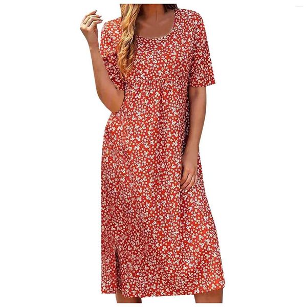 Vestidos casuais vestido mulheres clubes moda magro ajuste solto verão impresso padrão terno conjunto praia mulher 2024 vestidos