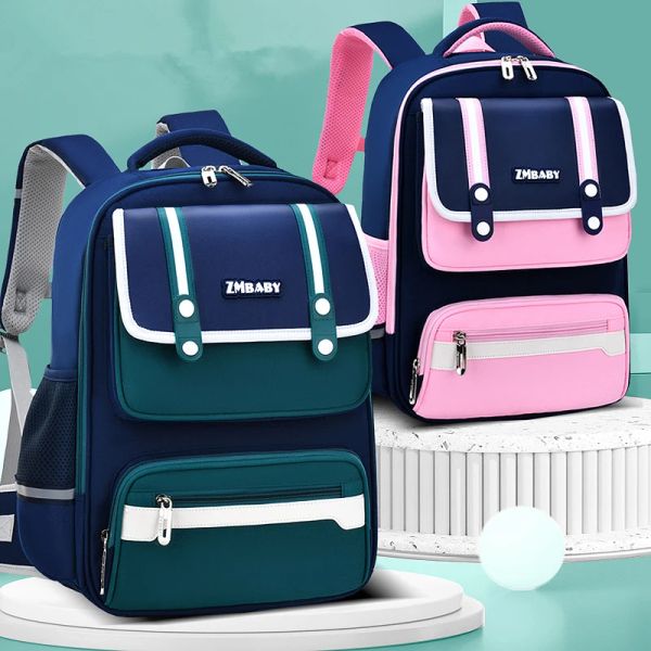 Taschen die neue Schultasche im britischen Stil Kinder für Jungen Mädchen Patchwork Kinder Schoolbags Teen Travel Rucksäcke Big Knapsack