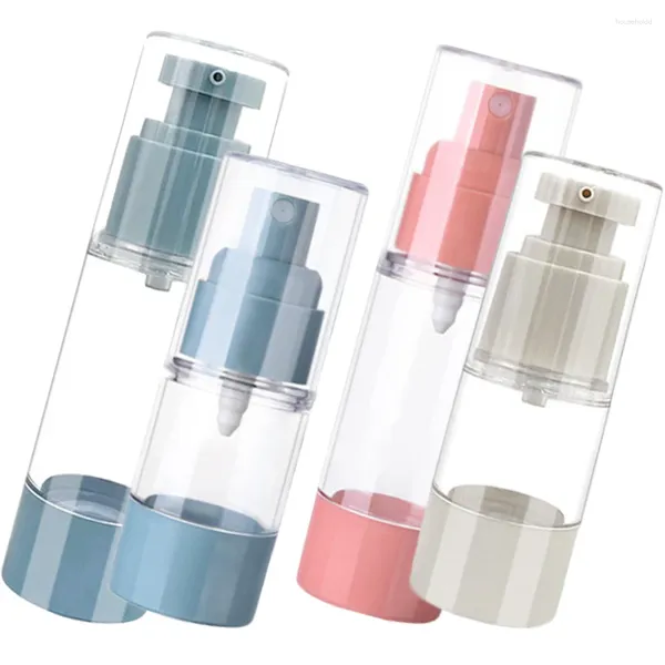 Aufbewahrungsflaschen 4 Stück Vakuumflasche Reise-Toilettenartikel Handseifenspender Foundation Container As