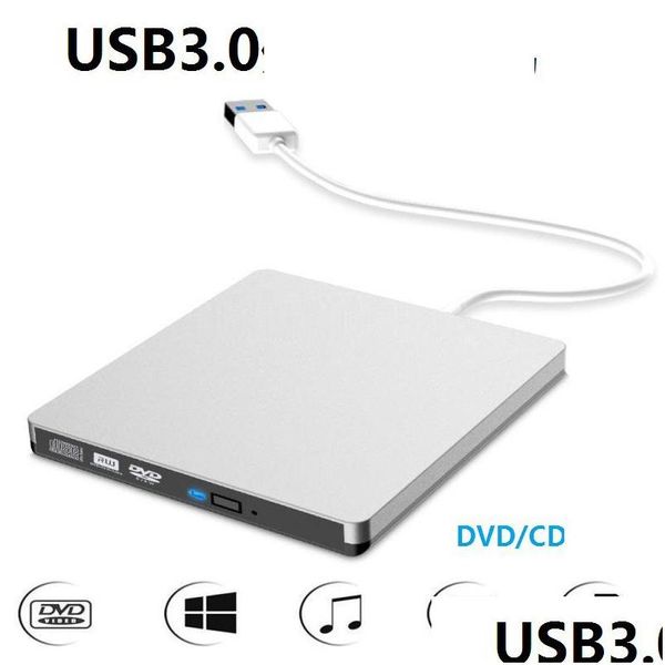 Оптические приводы Usb 3.0 Внешний комбинированный DVD/CD-рекордер Rw Cd/Dvd-Rom CD-RW плеер привод для ПК Ноутбук Компьютерные компоненты Прямая поставка C Otjgn