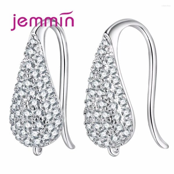 Orecchini a cerchio Arrivo Risultati dei gioielli Gancio inserto Piccolo strass Moda 10 pezzi Chiusura per orecchini in argento sterling 925 per le donne