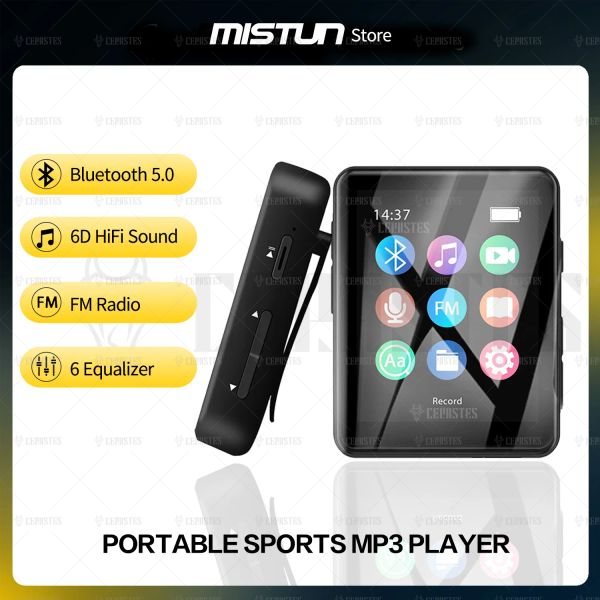 Alto-falantes 2023New MP3 Player Bluetooth5.0 HIFI Music Player Full Screen Mp4 Video Player Portátil Sports Walkman para estudantes com alto-falante