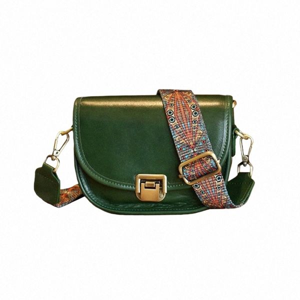 Mini-Sattel, Retro-Öl-Wachsleder, hohe Kosten, 100 % Kuhfell, Fi Menger-Tasche, Damen-Umhängetasche aus echtem Leder, D312 n0Zs#