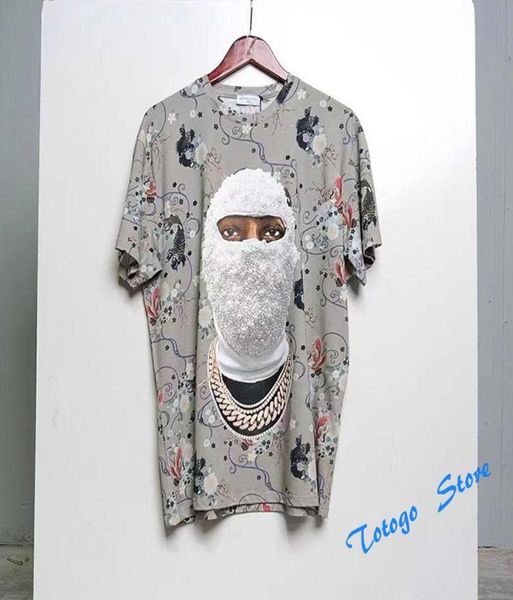 Men039s Magliette High Street Pearl Mask Uomo Stampa Ih Nom Uh Nit T Shirt Qualità Hip Hop Full Flowers Stampa Tee Oversize TopM6136788