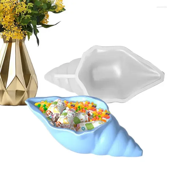 Aufbewahrungsflaschen Kerzenglas Silikonformen Muschelförmige Form DIY Spiegel Stereoskopische Muschelform Blumentopfbehälter