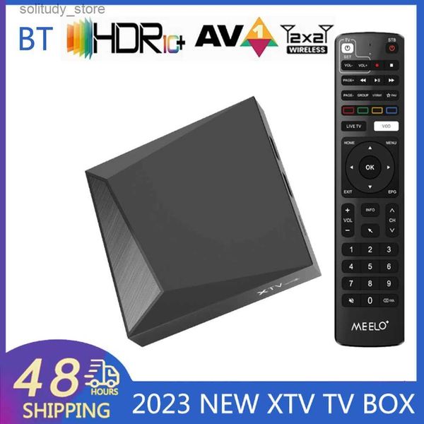 Set Top Box XTV Air Nova Caixa de TV Inteligente Rastreador Amlogic S905W2 Quad Core 1,8 GHz 4K HDR + BT HD LAN 100M AV1 Caixa de TV Inteligente XTVAIR Q240330