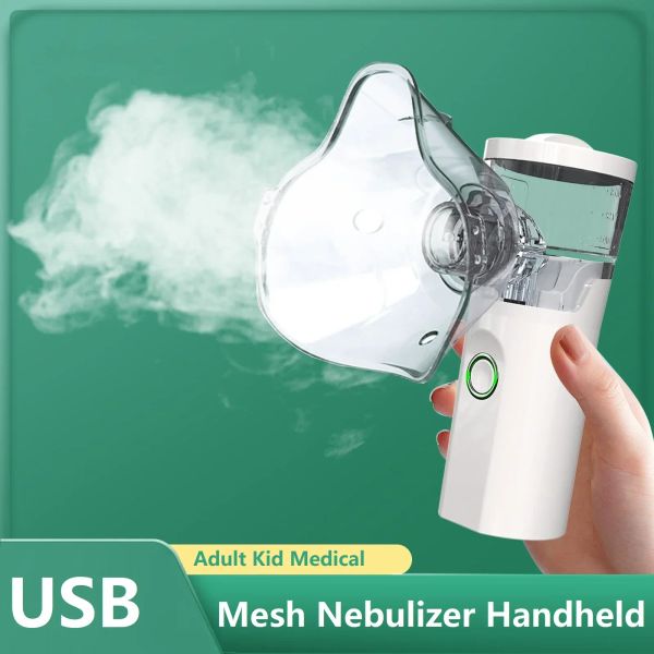 Survival Silent Mesh Tragbarer Vernebler Mini-Erste-Hilfe-Set Hand-Asthma-Inhalator Zerstäuber Kinder Erwachsene Outdoor-Notfallgerät