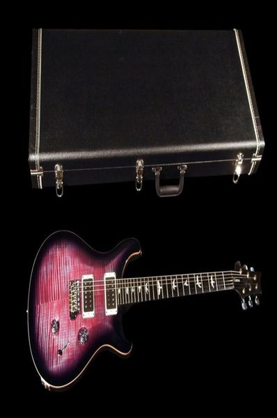 2017 CUSTOM 24 Library 10 Top Purple Flame Maple Top Chitarra elettrica w 8515 PUPS 1OFF VIOLET BLACK BURST Reed 24 tasti Chitarre8895264