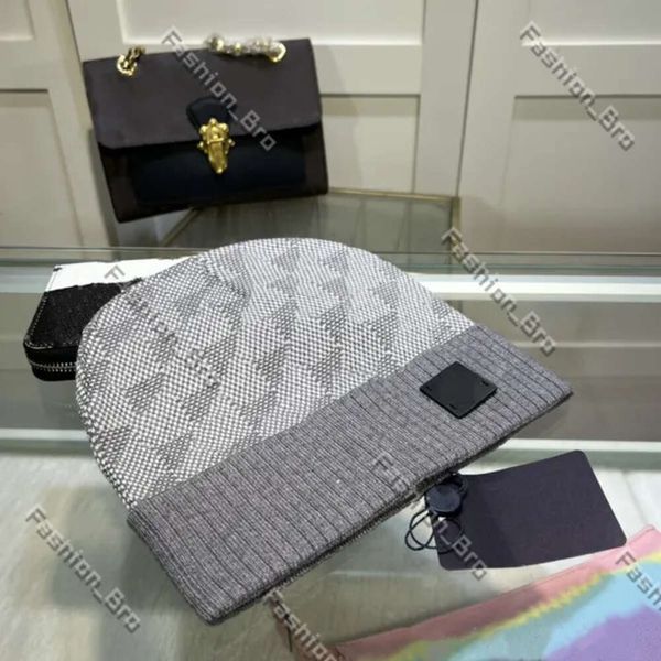 Moda lois vouitton şapka tasarımcısı beanie erkekler kadınlar lousis vouton marka şapka lvse şapka şapkası Bonnet louiseviution ekose yün sıcak örme şapka louies vuttion şapka 495