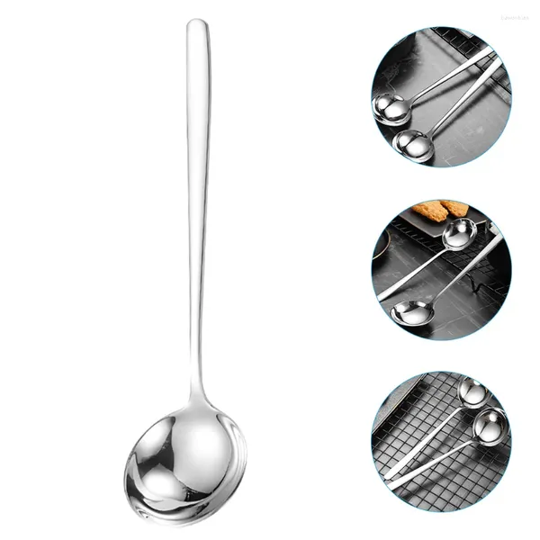 Cucchiai Cucchiaio In Acciaio Inossidabile Mestoli Per Cucinare Schiacciatore Servire Grandi Utensili Da Cucina Bambino Mescolando