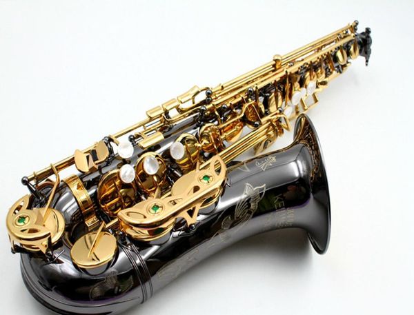 Julius Keilwerth SX90R Gölge Alto Saksafon Pirinç Eb Eb Tune Musical Enstrüman E Düz Siyah Nikel Altın Oyma Yüksek Kaliteli Sax Wit9520448