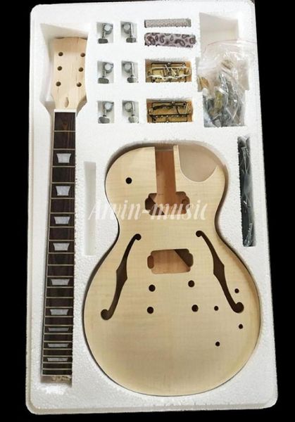 Fabrik Custom Shop Hochwertige E-Gitarre DIY Kit Set Mahagoni Korpus Palisander Griffbrett Nickellegierung StringDoubleho9142833