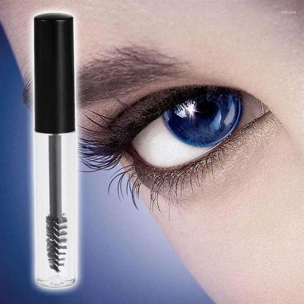 Bottiglie di stoccaggio 5 pezzi berretto nero in plastica tubi mascara vuoti con flaccudi per contenitore per la bacchetta per ciglia 1,5 ml