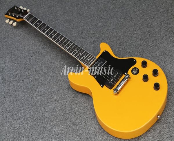 Arvinmusic shop Billie assinatura guitarra amarela júnior guitarra elétrica amarela fraque duplo real pos4940379