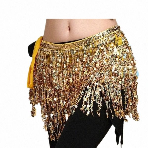 Lady Women Danza del ventre Dr Cintura a catena in vita Shiny Hula Stage Show Accories Bellydance Costume Prop Gonna danza del ventre M08j #