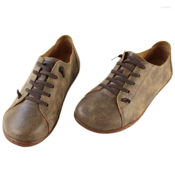 Scarpe Casual Pelle Bovina Vintage Da Uomo Outdoor Work Out Effetto Vera Pelle Spagna