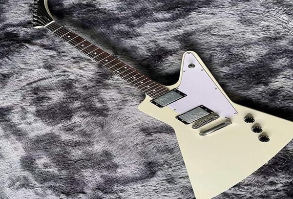 Explorer özel elektro gitar maun ile beyaz pickguard8228328