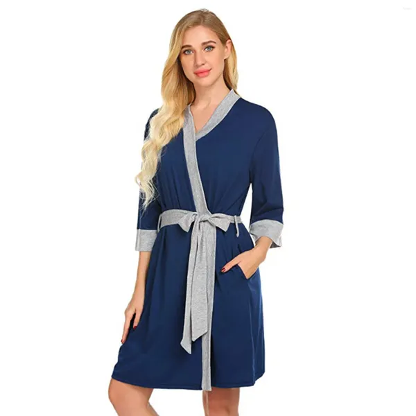 Casual Kleider Frauen Kleid Mutterschaft Kleid Postpartale Hause Tragen Stillen Spitze Up Fütterung Pyjamas Robe Nachtwäsche