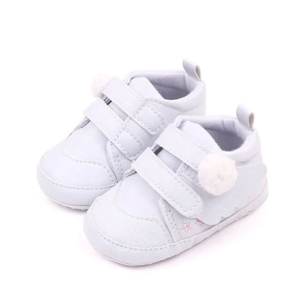 Baby Girls Jungen First Walkers Schuhe süße Wohnungen Flügel Kleinkind Casual PU Sneaker Wanderschuhe für Neugeborene