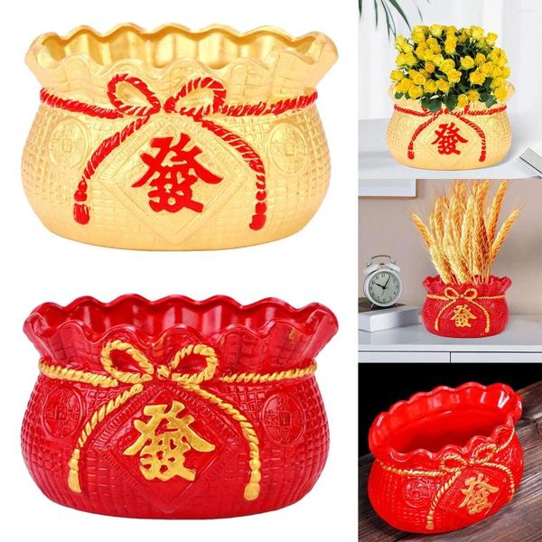 Vasen Keramik Blumentopf chinesische traditionelle Geldbeutelform für Home Office