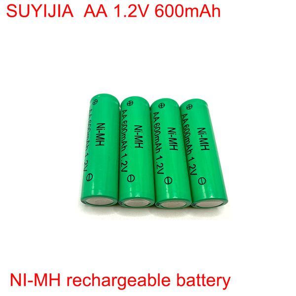 Batteria ricaricabile Ni-MH AA 1.2V 600MAH NI-MH per Flashlight Flashlight Microfono telecamera MP3/MP4 Player Electric Rath