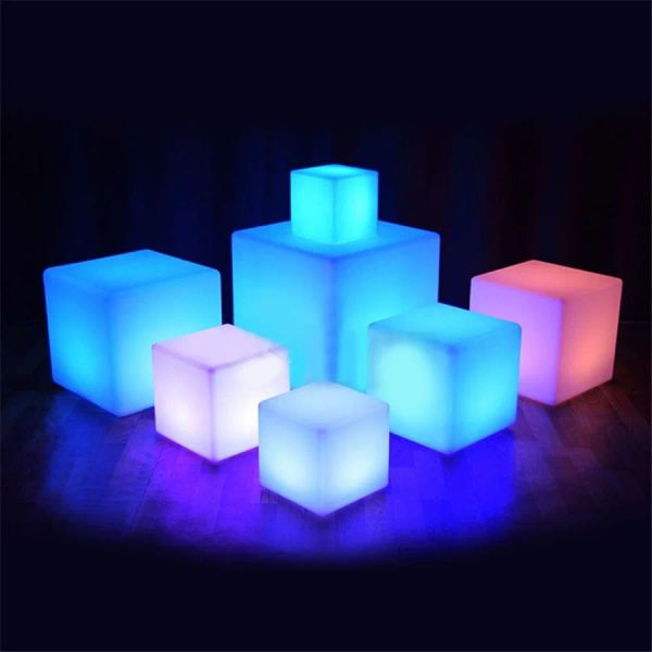 Laminio Luminous Cube Bar Battery Battery Remote Remote 16 Color KTV Light Seat Light for Garden Hotel Decor Night Light