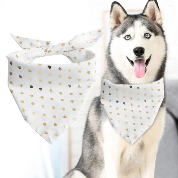 Köpek Giyim Eşarp Güzel Kompakt Kalp Baskı Yıkanabilir Kerchief Bib Malzemeleri Pet Kedi