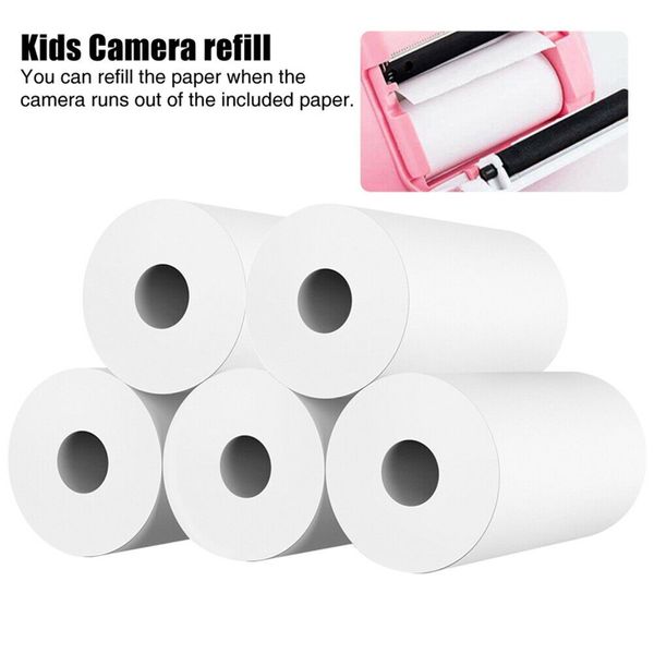 57*30 mm Roll weißes Farbpapiermaterial für Kinder Kinder Kamera Mini Foto Drucker Wärmelnoten Etikett Kleber Aufkleber Papier