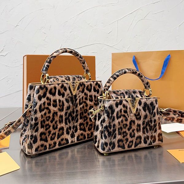 Leopardo mulheres emendando saco de couro qualidade embreagem bolsa sacos ombro ouro hardware fivela aleta bolsa alta cores tote interno pocke exai