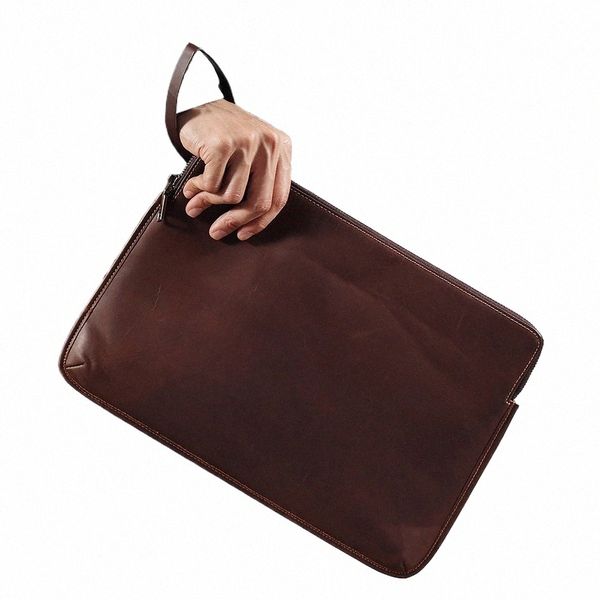 joyir Vintage Crazy Horse Leder Laptop Hülle für MacBook Pro 14,2 Air 13,3 Retro Handgelenk Tablet Tasche Fall Zubehör P901 #