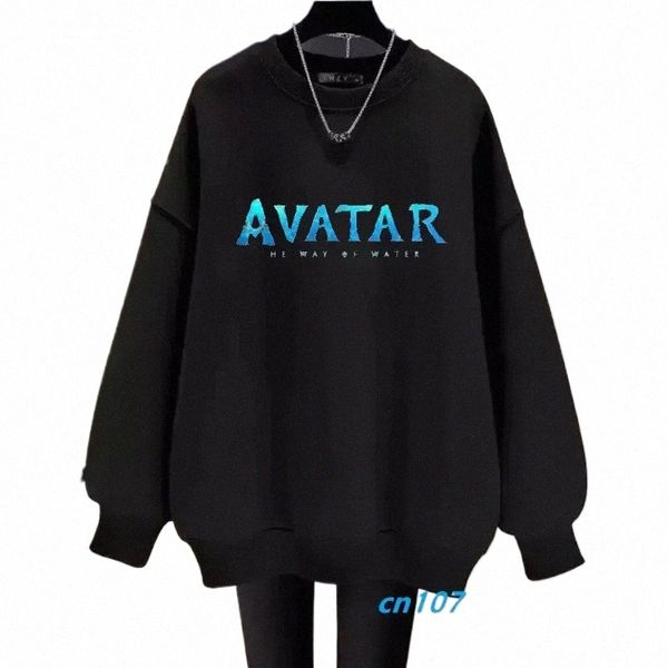 Avatar Plus Size Abbigliamento donna Cott Felpa Harajuku Streetwear Felpe con cappuccio Retro The Way of Avatar Water Street Quality Top B5oE #