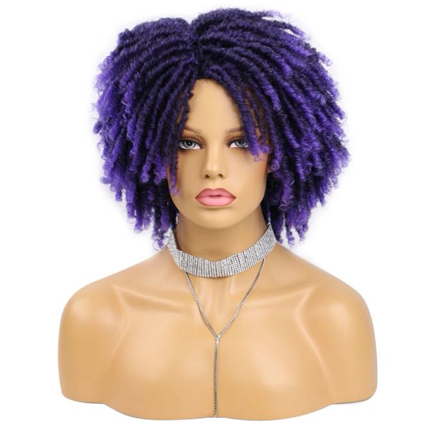 Parrucche sintetiche Parrucche Dreadlock Parrucca per capelli Afro Twist Parrucca morbida finta Locs per donne nere Cosplay per feste quotidiane