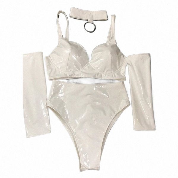 2024 pólo roupas de dança para mulheres branco sexy bikini define boate bar dj desempenho trajes palco jazz rave roupas dn17294 h3y0 #